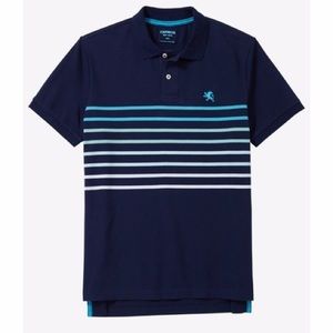 EUC Men's Express Polo Pique Navy chest stripes XL